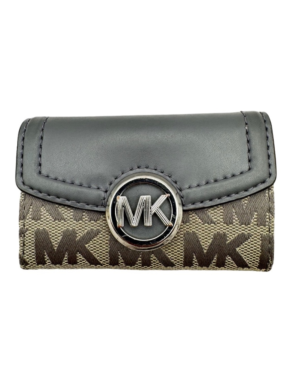 Michael Kors Key Case Holder MK 6 Hooks Organizer Wallet Travel Gift Gray Used
